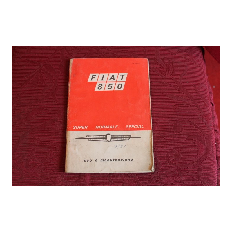 850   BERLINA     LIBRETTO USO E MANUTENZIONE (18° EDIZIONE 1968) IN DISCRETE CONDIZIONI