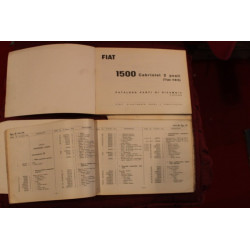 1500  CABRIOLET (118 S)    MECHANICS SPARE PARTS CATALOGUE (2° EDITION 1961) cover with defect