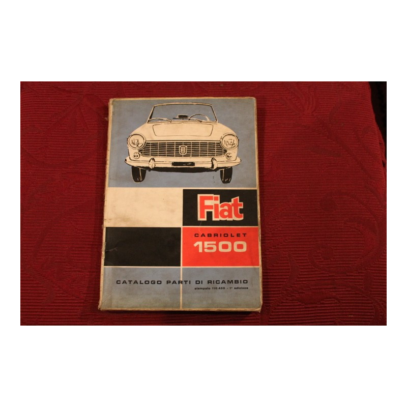 1500  CABRIOLET (118 H)    MECHANICS SPARE PARTS CATALOGUE (1° EDITION 1963)  cover a little dirty