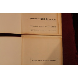 1600 S CABRIOLET (118 SB)     MECHANICS SPARE PARTS CATALOGUE (1° EDITION 1964)