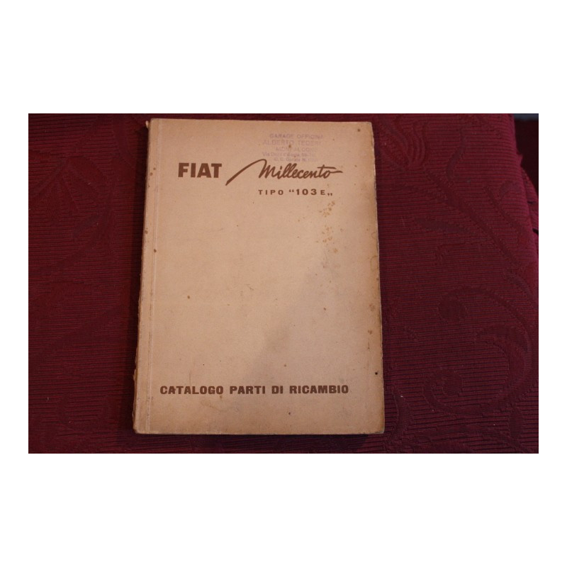 1100 103 E    SUPPLEMENTO AL CATALOGO PARTI DI RICAMBIO-MECCANICA 310.104 (1956)