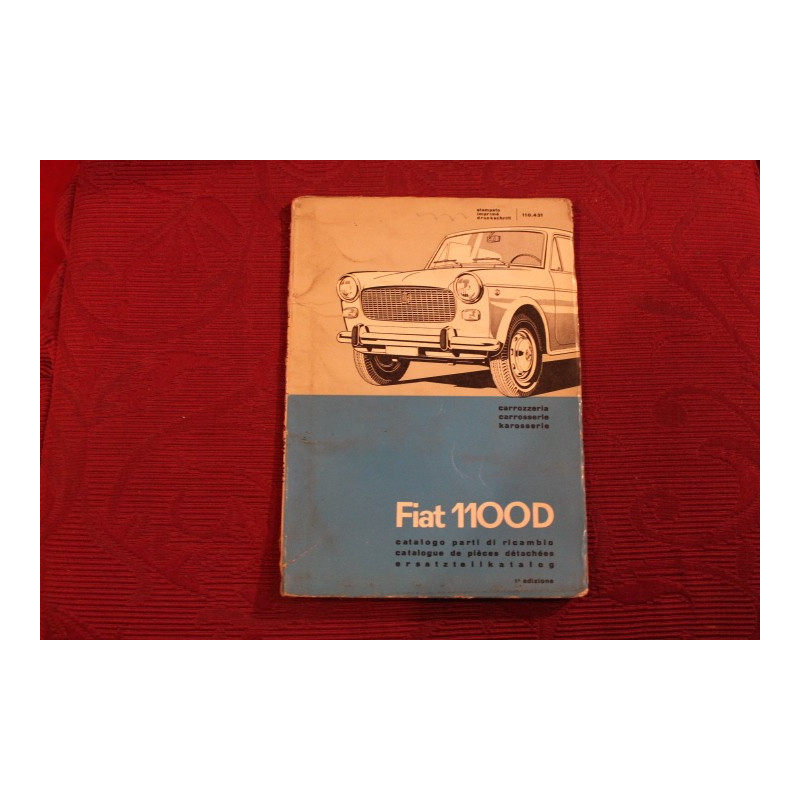 1100 D   CATALOGO PARTI DI RICAMBIO-CARROZZERIA (1° EDIZIONE 1962)