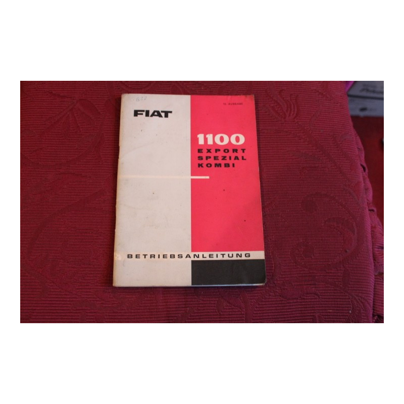 1100 EXPORT SPEZIAL KOMBI   LIBRETTO USO E MANUTENZIONE (IN TEDESCO - AUF DEUTSCH) (12° EDIZIONE 1961)