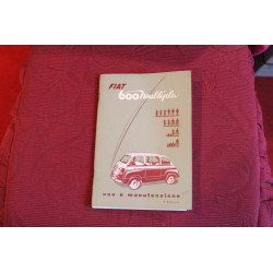 600  MULTIPLA     USE AND SERVICE BOOK (7° EDITION 1959)