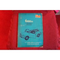 600 D      CATALOGO PARTI DI RICAMBIO-CARROZZERIA (1° EDIZIONE 1964)