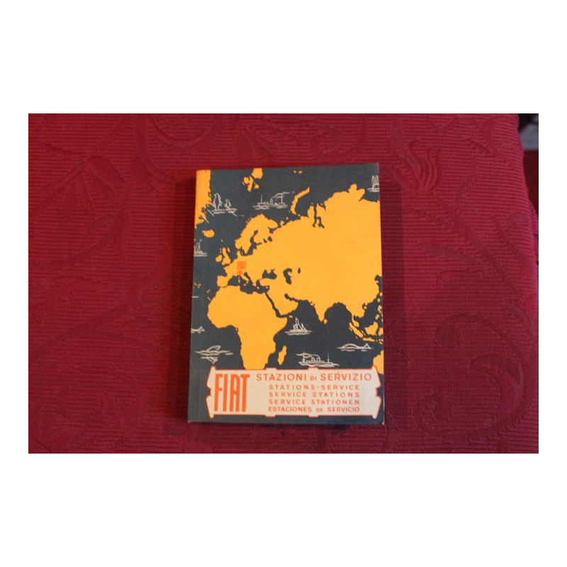 FIAT  STATION SERVICE     BOOKLET IN EQUIPMENT FIAT CARS  '60 YEARS