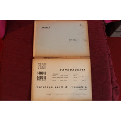 1400 B  1400 B DIESEL      BODY SPARE PARTS CATALOGUE (4° EDITION 1958) spine with defect