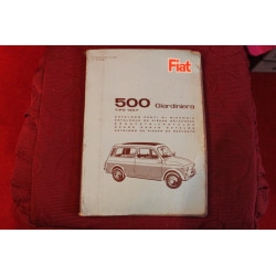 500  GIARDINIERA  120 F     MECHANICS SPARE PARTS CATALOGUE (1° EDITION 1966) cover with same defects