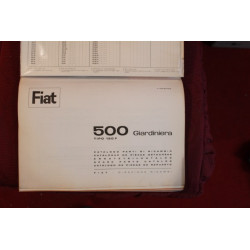 500  GIARDINIERA 120 F    CATALOGO PARTI DI RICAMBIO-MECCANICA (1° EDIZIONE 1966)  copertina un pò rovinata.