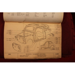 500      CATALOGO PARTI DI RICAMBIO-CARROZZERIA (4° EDIZIONE 1971)   copertina un pò rovinata
