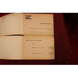 500 D    BODY SPARE PARTS CATALOGUE (1° EDITION 1961) cover with defects