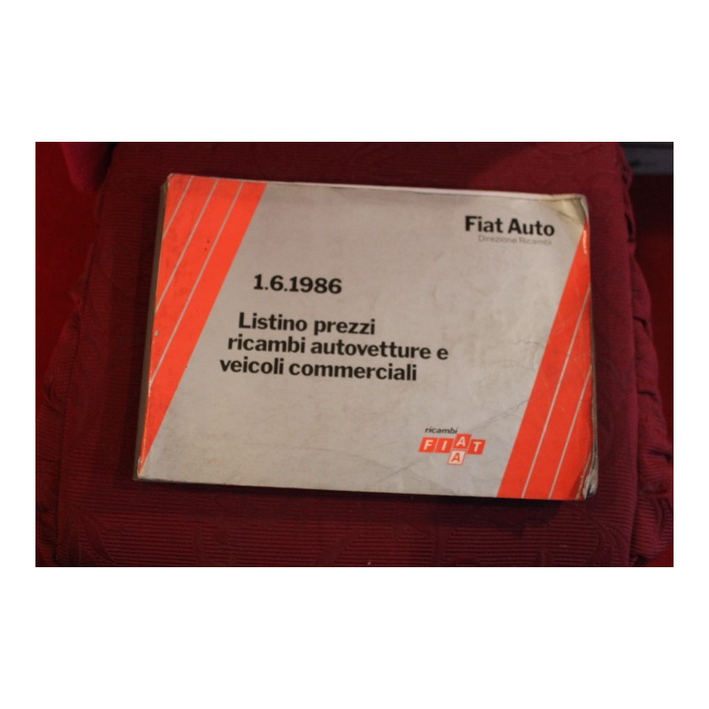 FIAT PRICE LIST FOR SPARE PARTS (1.6.1986)