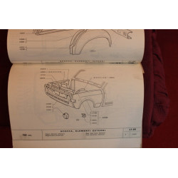 128 RALLY   CATALOGO PARTI DI RICAMBIO-CARROZZERIA (3° EDIZIONE 1973)