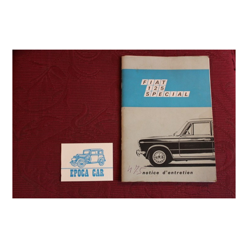 125 SPECIAL   LIBRETTO USO E MANUTENZIONE-NOTICE D' ENTRETIEN (1°EDIZIONE IN FRANCESE 1968) copertina sgraffettata