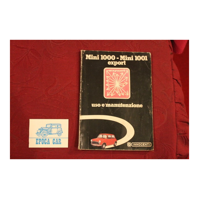 MINI 1000 / 1001 EXPORT     LIBRETTO USO E MANUTENZIONE  (1973)