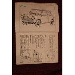 MINI 1000 / 1001 EXPORT     LIBRETTO USO E MANUTENZIONE  (1973)