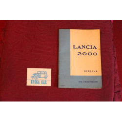 LANCIA 2000 BERLINA      LIBRETTO USO E MANUTENZIONE (1°EDIZIONE 1971)