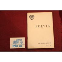 FULVIA        USE AND SERVICE BOOK (3°EDITION 1970)