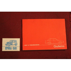 GIULIETTA    USE AND SERVICE BOOK   some handwriting inside