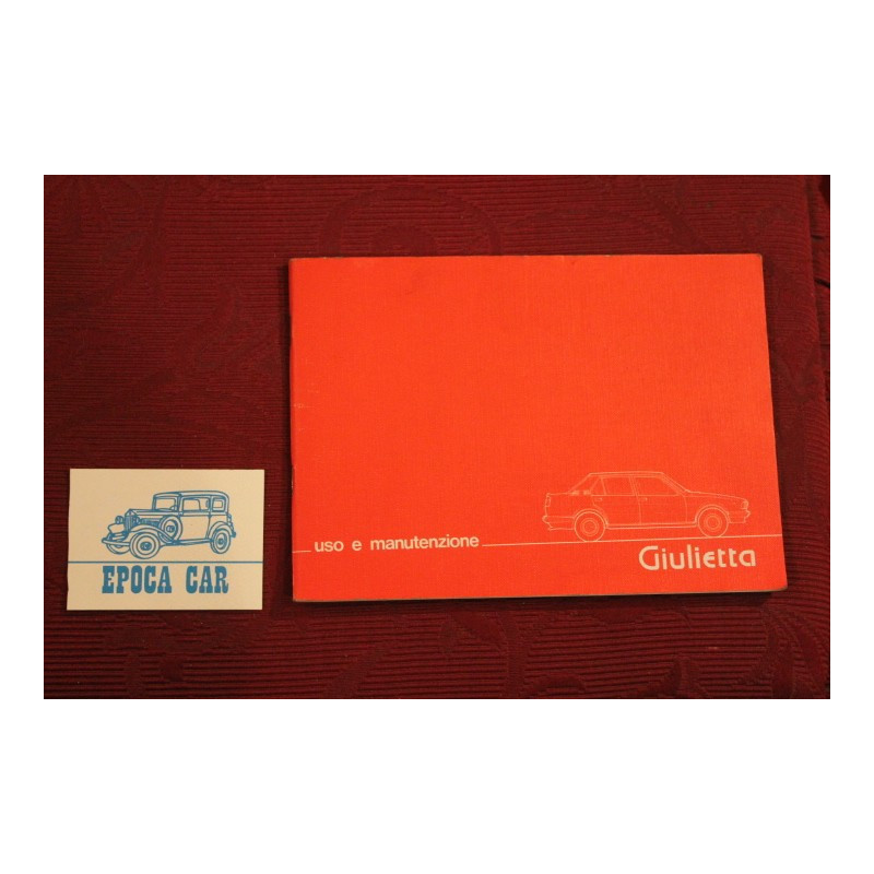 GIULIETTA     LIBRETTO USO E MANUTENZIONE (1980) qualche scritta all' interno, per il resto in buono stato