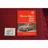 NUOVA GIULIA SUPER 1300 1600  LIBRETTO USO E MANUTENZIONE (1976)