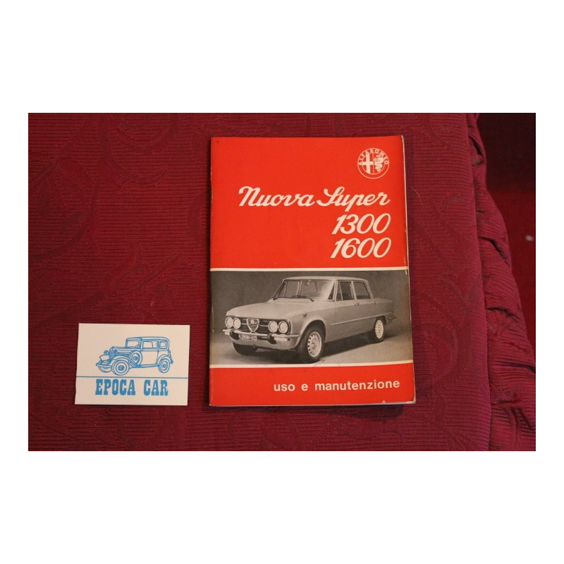 NUOVA GIULIA SUPER 1300 1600    USE AND SERVICE BOOK (1976)