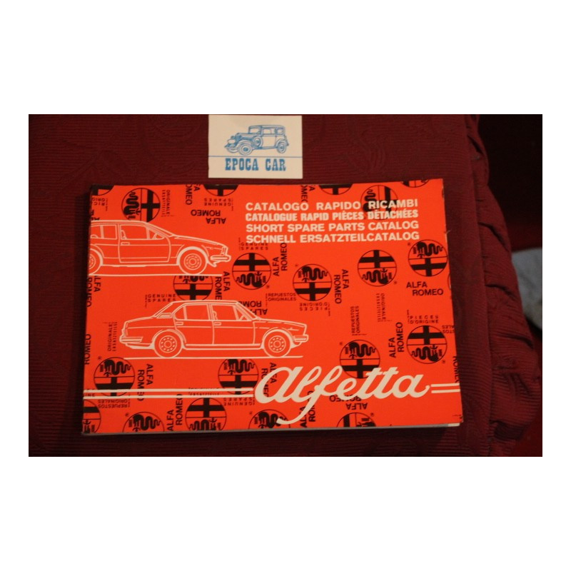 ALFETTA / GT /GTV    CATALOGO RAPIDO RICAMBI (1978)