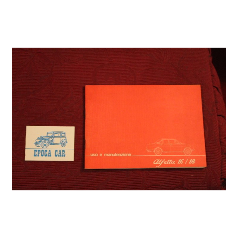 ALFETTA 1600 1800       LIBRETTO USO E MANUTENZIONE  (1979)