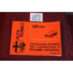 ALFASUD     CATALOGO RAPIDO PER RICAMBI ORIGINALI ( 1972)