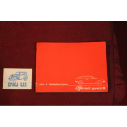 ALFASUD SPRINT      LIBRETTO USO E MANUTENZIONE (1976)