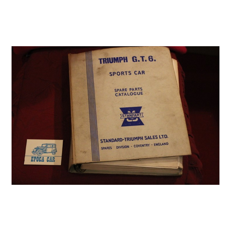 TRIUMPH  G. T. 6    CATALOGO PARTI DI RICAMBIO   IN INGLESE  copertina un pò sbilenca e sporca,prime due pagine staccate.