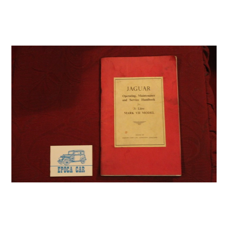 JAGUAR  MARK VII MODEL     LIBRETTO USO E MANUTENZIONE (1954) IN INGLESE