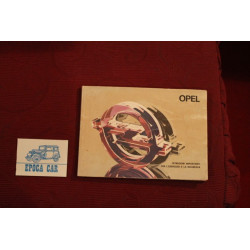 OPEL KADETT-ASCONA-MANTA-REKORD   LIBRETTO USO E MANUTENZIONE (1978) IN ITALIANO