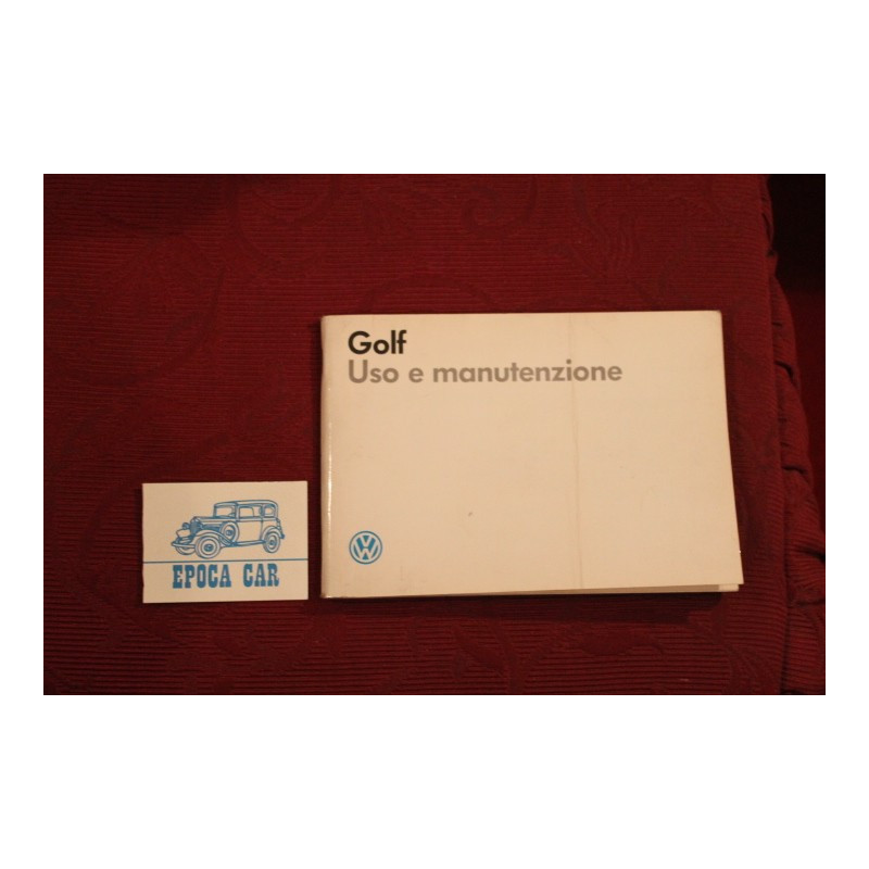 VOLKSWAGEN GOLF    USE AND SERVICE BOOK (1987) IN ITALIAN