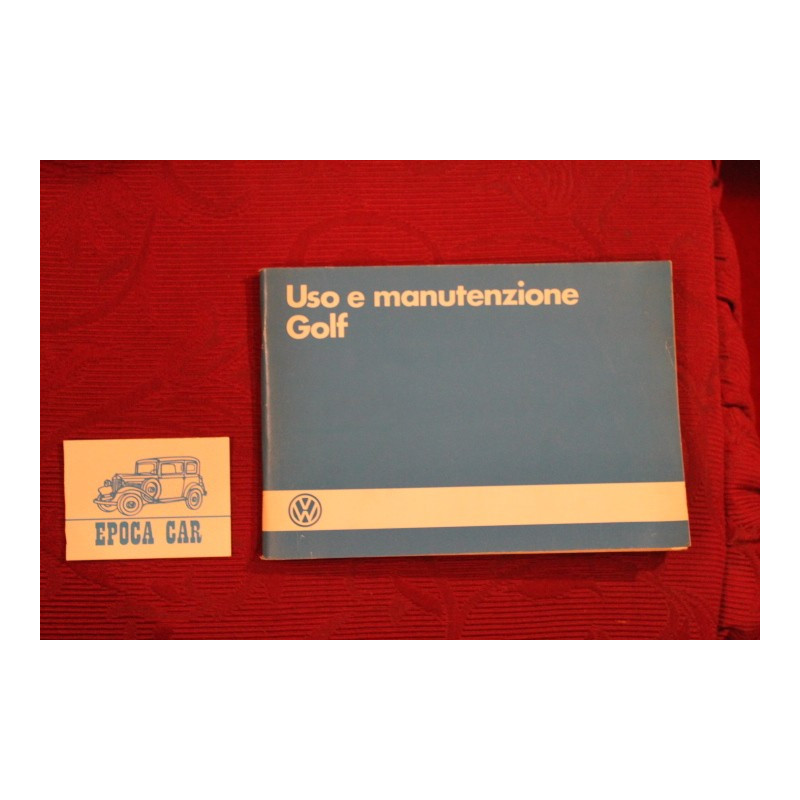 VOLKSWAGEN GOLF   USE AND SERVICE BOOK (1985) IN ITALIAN