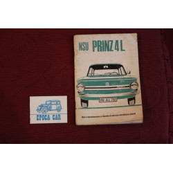 NSU PRINZ L     USE AND SERVICE BOOK   IN ITALIAN   some halo