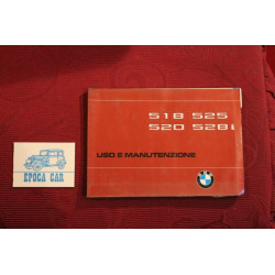 BMW 518 520 525 528 i        USE AND SERVICE BOOK (1978) IN ITALIAN