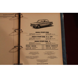 NSU PRINZ 1000 TT / NSU 110    SPARE PARTS CATALOGUE (1967) IN GERMAN