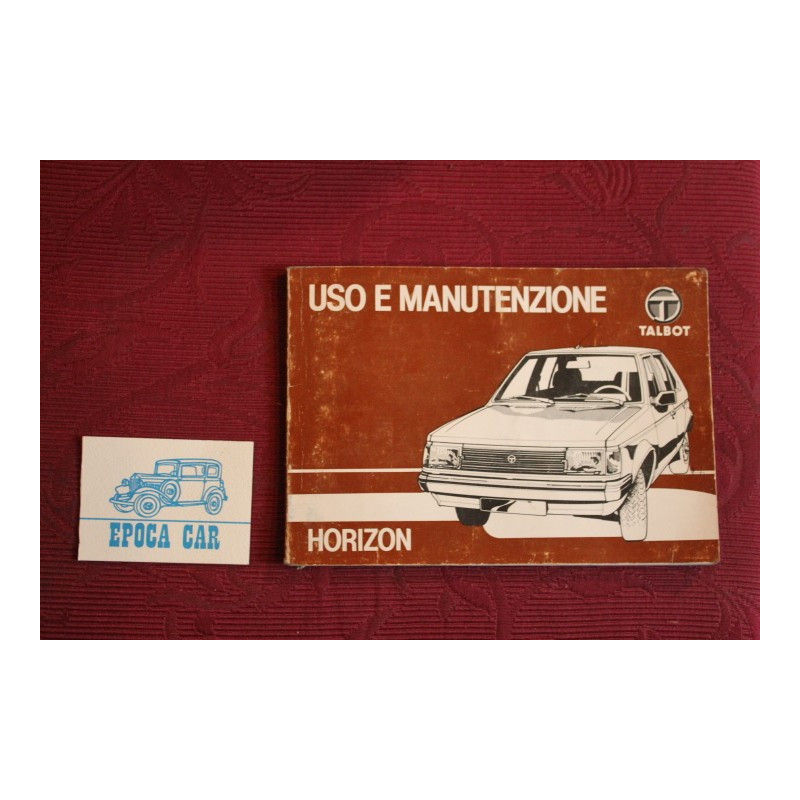 TALBOT HORIZON     USE AND SERVICE BOOK   IN ITALIAN