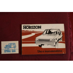 CHRYSLER-SIMCA  HORIZON     USE AND SERVICE BOOK  IN ITALIAN
