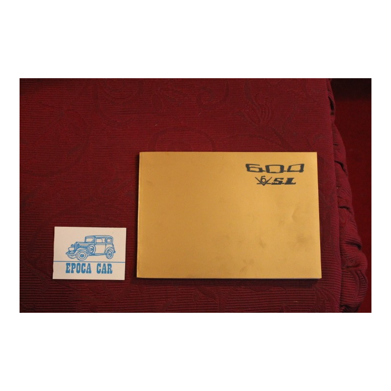 PEUGEOT 604 6v SL    LIBRETTO USO E MANUTENZIONE (1975) MULTILINGUE