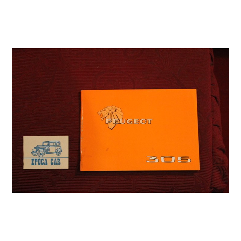 PEUGEOT 305    USE AND SERVICE BOOK (1979)   MULTILINGUAL