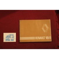 RENAULT 18    USE AND SERVICE BOOK   IN ITALIAN