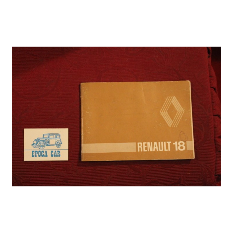 RENAULT 18   LIBRETTO USO E MANUTENZIONE   IN ITALIANO