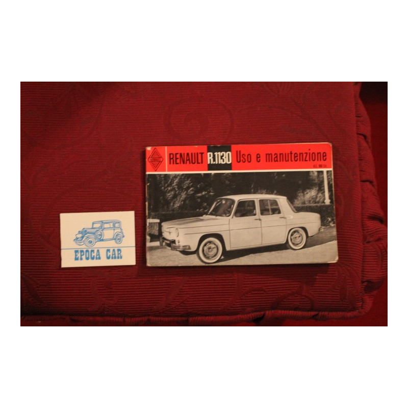 RENAULT  R 1130   USE AND SERVICE BOOK IN ITALIAN
