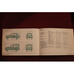 RENAULT 4   USE AND SERVICE BOOK   IN ITALIAN   same halos in the latest pages