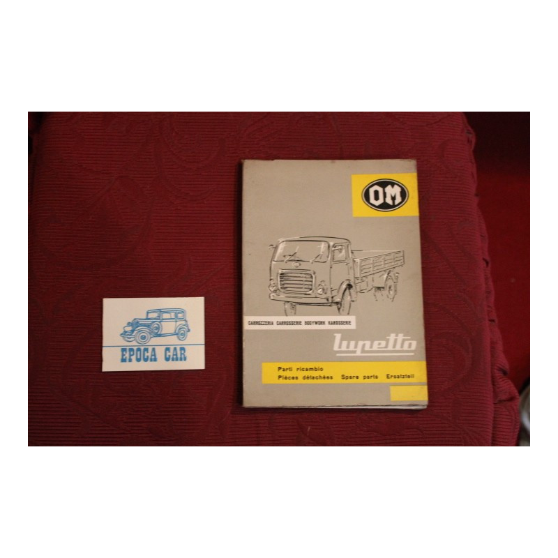 LUPETTO   BODY SPARE PARTS CATALOGUE (1963) MULTILINGUAL  good conditions