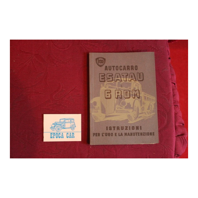 ESATAU  and    6 RO M       USE AND SERVICE BOOK (1954) perfect condition