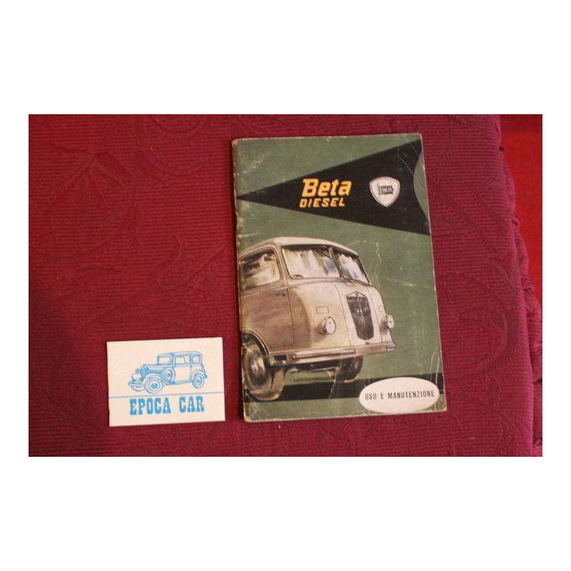BETA  DIESEL    LIBRETTO USO E MANUTENZIONE (3°ED. 1956) buono stato