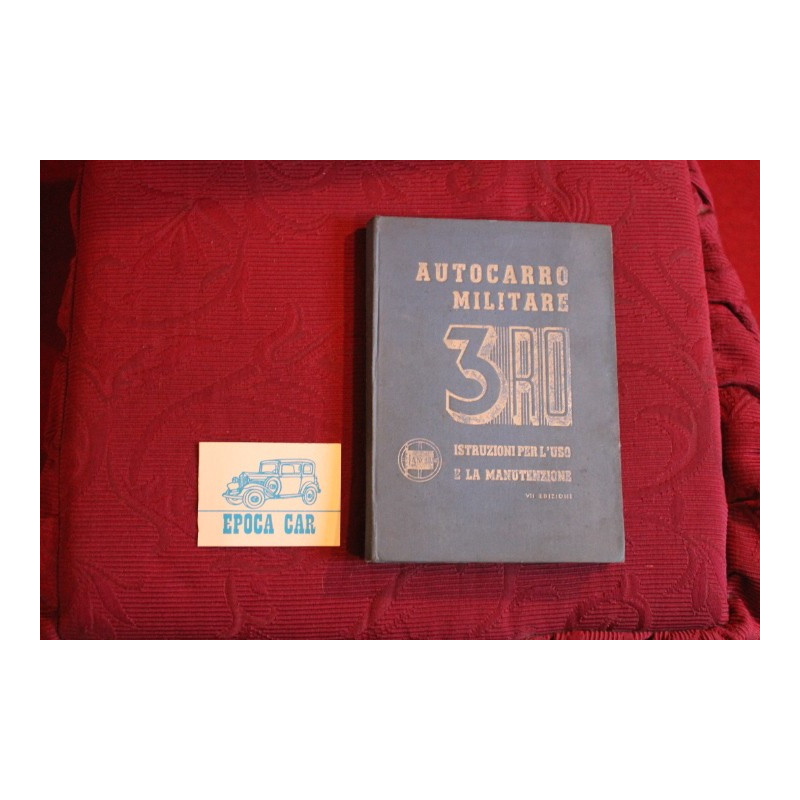 3 RO AUTOCARRO MILITARE   LIBR. USO E MANUT.(1943) qualche pagina staccata, ma integro e pulito.
